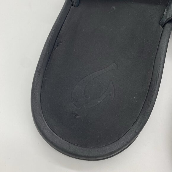 OluKai Nalu Slide Sandals Men's Size 12 Black Water Resistant 10332-4040 - Picture 9 of 12